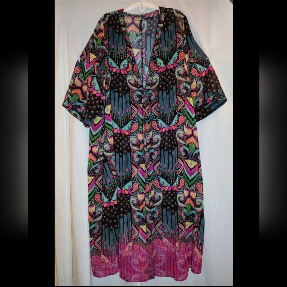 Torrid Swim Cover up Kimono Size 3 3X - Picture 2 of 11